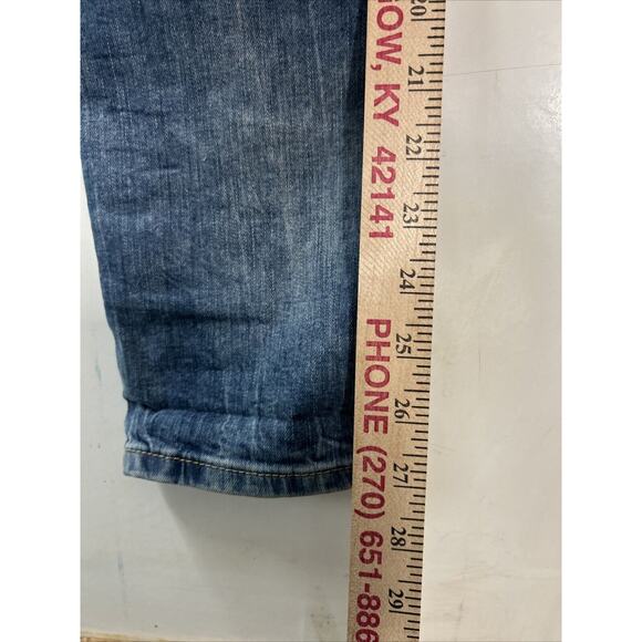 Levis Women's 13 Blue Denizen Ankle Skinny Stretch Low Rise Med Wash Grunge‎ - Picture 12 of 13